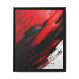 Vivid Abstract Chaos - Red and Black Brushstroke Art Print