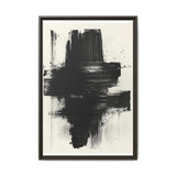 Abstract Monochrome Brushstroke Art - Dynamic Canvas Print