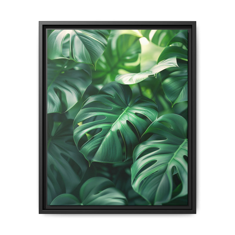 Floating Monstera Leaves - Ethereal Nature Art Print