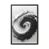 Monochrome Elegance: Abstract Brushwork Art Print