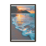 Tropical Serenity at Golden Hour - Vibrant Beach Aerial View