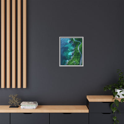 Coastal Serenity: Top-Down BC Highway Anime Scenery Print