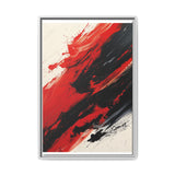 Vivid Red & Black Abstract Chaos - High-Detail Art Print 8K