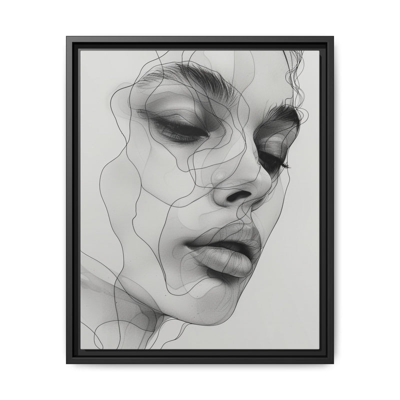 Japandi-Inspired One-Line Ink Portrait - Minimalist Art Print