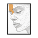Elegant One-Line Japandi Portrait - Monochrome Minimalist Art Print