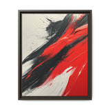 Abstract Fury: Vivid Red & Black Chaos on White - 8K Wall Art