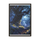 Enchanted Forest Moonlight: Bioluminescent Trees Art Print