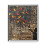 Urban Dreamscape - Banksy-Inspired Paper Cranes Art Print