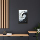 Yin-Yang Impasto Swirls Fine Art Print – Dramatic Monochrome