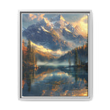 Golden Hour Majesty: Serene Mountain Lake Fine Art Print