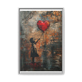 Heart Balloon Child - Banksy-Style Urban Artwork Print