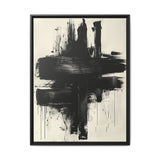 Abstract Energy: Bold Black & White Brush Stroke Art Print