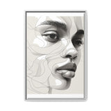 Japandi-Inspired One-Line Art Print - Monochrome Ink Elegance