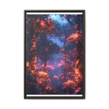 Neon Cosmic Forest - Surreal Space Nature Art Print