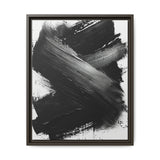 Abstract Elegance: Bold Brush Stroke Dynamic Black & White Art Print