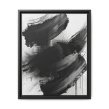 Abstract Monochrome Brush Strokes Art Print - Museum Quality