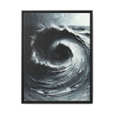 Monochrome Yin-Yang Swirl - Abstract High-Contrast Art Print