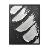 Monochrome Elegance: Abstract Brushstroke Swirl Art Print