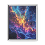 Ethereal Cosmic Garden - Neon 4K Space Nature Art Print