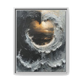 Yin Yang Impasto Swirl - Monochrome Abstract Art Print