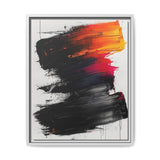 Abstract Elegance: Dynamic Black & White Brush Stroke Art Print