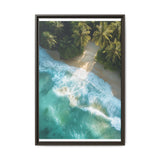 Golden Hour Serenity - Tropical Beach Aerial View Premium Print