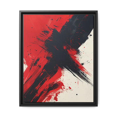 Vivid Red & Black Chaos - Abstract Acrylic 8K Art Print