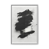 Abstract Monochrome Brushstrokes - Dynamic Canvas Art Print