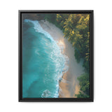 Tropical Beach Sunset: Golden Hour Aerial Wonderland Print