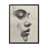 Modern Japandi-Inspired Minimalist Line Art Portrait Print