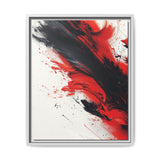 Vivid Red & Black Abstract Chaos - Modern Art Print 8K