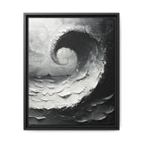 Yin-Yang Harmony - Black & White Abstract Impasto Art Print