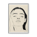 Japandi-Inspired Monochrome Line Art Portrait - Fine Art Print