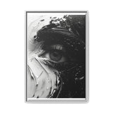 Spiral Elegance: Abstract Black & White Brushstroke Art Print