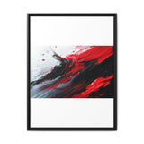Abstract Chaos: Vivid Red & Black Brushstroke Art Print, 8K