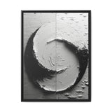 Yin-Yang Impasto Swirl - Abstract Monochrome Art Print