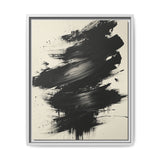 Abstract Elegance: Bold Black & White Brush Stroke Art Print