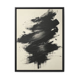 Abstract Elegance: Bold Black & White Brush Stroke Art Print