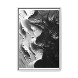 Yin-Yang Abstract Impasto Swirl - High Contrast Monochrome Art Print