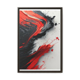 Abstract Chaos - Vivid Red and Black Brushstroke Art Print