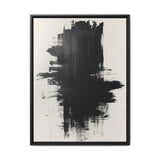 Abstract Energy: Bold Black & White Brushstroke Fine Art Print