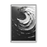 Abstract Swirls Black & White Art Print - High-Definition Brushwork