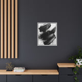 Abstract Monochrome Brush Strokes Art Print - Museum Quality