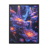 Stellar Botanica: Neon Space Flora - Museum Grade Art Print