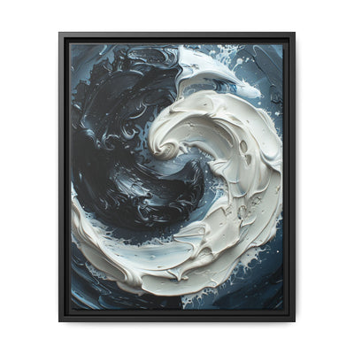 Monochrome Yin-Yang Impasto - Abstract Modern Art Print