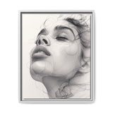 Japandi Minimalist One-Line Portrait - Monochrome Ink Art Print