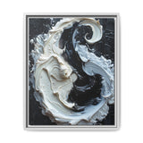 Yin Yang Harmony - High Contrast Abstract Art Impasto Print