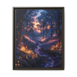 Twilight Enchantment: Bioluminescent Forest Glade Fine Art Print