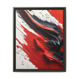 Vivid Chaos: Red & Black Abstract Art on Museum Grade Paper