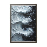 Yin-Yang Impasto Swirl - Modern Black & White Fine Art Print